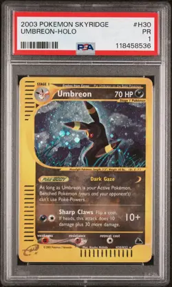 2003 POKEMON SKYRIDGE #H30 UMBREON-HOLO PSA 1 - Image 2