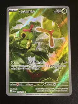 Caterpie 172/165 Pokemon English Scarlet & Violet 151 Illustration Rare NM - Image 1