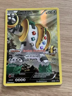 Regigigas XY82 XY Black Star Promo Full Art Holo Rare Pokemon Card - Image 2