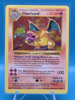 Pokemon Charizard Base Set 4/102 Holo 1999 Wizards of the Coast TCG Card - Image 5