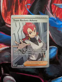Team Rockets Athena 224/182 Deutsch NM Full Art Pokemon Karte - Image 1