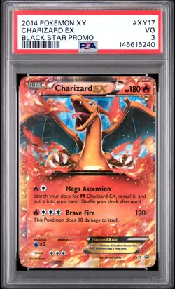 2014 POKEMON XY BLACK STAR PROMO #XY17 CHARIZARD EX PSA 3 - Image 1