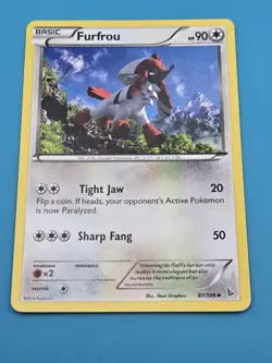 Furfrou 87/106 Pokemon - XY Flashfire MP - Image 1