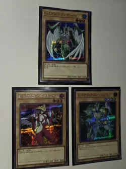 YUGIOH Set Of 3 Elemental HeroPrismatic Secret Rare Cards Japanese NM - Image 2