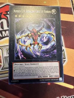 Number C69: Heraldry Crest of Horror LVAL-EN049 - Rare UNLIMITED LP Yugioh - Image 1