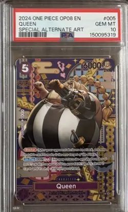 One Piece ST04-005 Queen OP08 Special SP Art Alternate Parallel English PSA 10 - Image 1