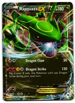 Rayquaza EX 60/108 - Roaring Skies Rare EX Pokemon TCG Holo - HP Card - Image 1