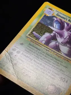 Giovanni's Nidoking 7/132 WOTC Gym Challenge Unlimited Holo Holo Pokemon Card HP - Image 5