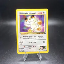 Pokemon Card - Gym Challenge 74/132 - GIOVANNI'S MEOWTH (common) - NM -j - Image 1