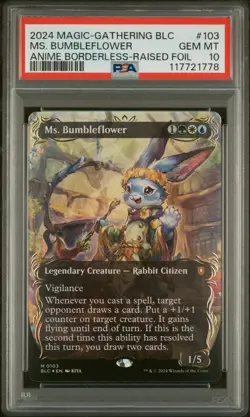 2024 MTG BLC | ANIME BORDERLESS-RAISED FOIL #103 MS. BUMBLEFLOWER PSA 10 - Image 1