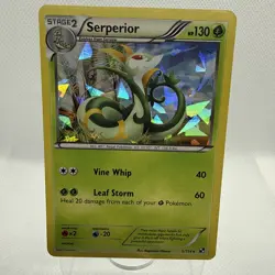 Pokemon TCG Serperior 5/114 Black & White Cracked Ice Holo Rare LP - MP - Image 1