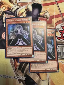 Ghost Belle & Haunted Mansion (3x) RA01-EN011 Secret Rare 1st Edition NM Yugioh - Image 1