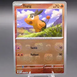 Tepig (Master Ball Pattern) 011/086 Common SV: White Flare Pokemon TCG NM - Image 1
