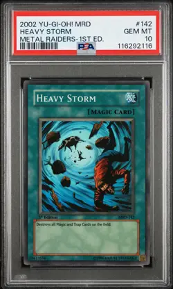 YUGIOH PSA 10 2002 Heavy Storm MRD-142 Super Rare 1st Edition - Image 1
