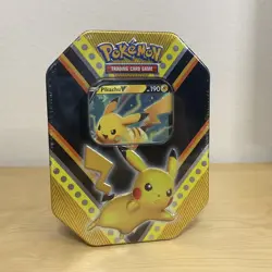 Pikachu V Powers Tin International Pokemon (TCG) - FACTORY SEALED NEW #2 - Image 1