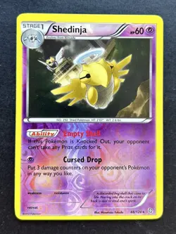 Pokemon TCG Shedinja Dragons Exalted 48/124 Reverse Holo Rare LP - Image 1