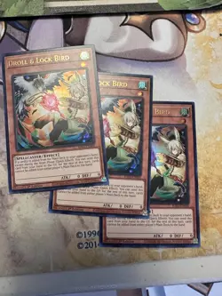 Droll & Lock Bird (3x Alternate Art) RA02-EN006 Ultra Rare 1st Edition NM Yugioh - Image 1