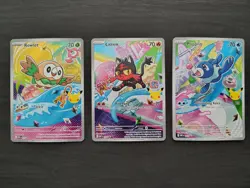 Pokemon TCG First Partner Illustration Collection Series 1 Alola GEN 7 Starters - Image 1