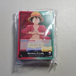 Bandai One Piece Card Game Romance Dawn Monkey D. Luffy Leader OP01-003 Red - Image 1