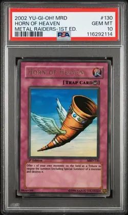 Yugioh Horn of Heaven 1st Edition MRD PSA 10 - Image 1