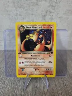 1st Edition Dark Charizard 4/82 Pokemon Team Rocket Holo Rare Card LP - NM WOTC - Image 1
