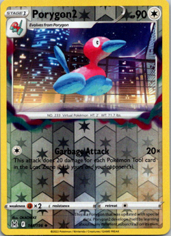 Porygon2 141/196 Pokemon Lost Origin SWSH Reverse Holo Uncommon Card NM - Image 1