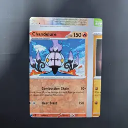 Pokemon TCG NFC Error Miscut Chandelure 038/197 Reverse Holo Obsidian Flames - Image 3
