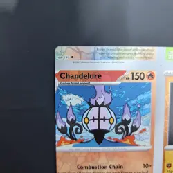 Pokemon TCG NFC Error Miscut Chandelure 038/197 Reverse Holo Obsidian Flames - Image 4