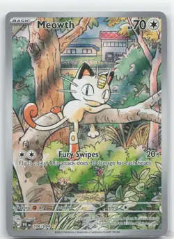 Meowth 106/106 Illustration Rare Phantasmal Flames Near Mint - Image 1