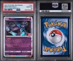2021 POKEMON INDONESIAN SM PROMO KFC CHAKI KIDS MEAL #184 MEWTWO-HOLO PSA 10 - Image 3