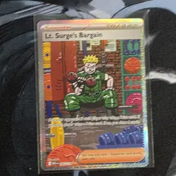 Pokemon Lt. Surge's Bargain Special Illustration Rare Mega Evolution 185/132 NM - Image 1