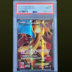 2014 POKEMON XY FLASHFIRE CHARIZARD EX #100 ULTRA RARE PSA 8 - Image 1