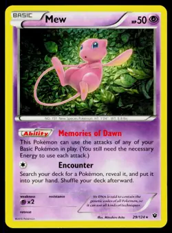 Mew - Holo 29/124 Holo Rare Pokemon XY - Fates Collide NM - Image 1