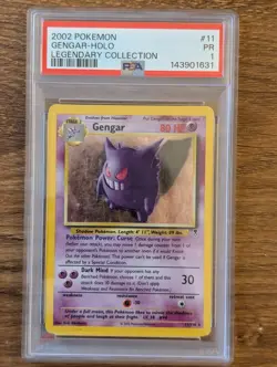 2002 Pokemon Legendary Collection LC PSA 1 Gengar #11 Holo WOTC FRESH CASE - Image 1