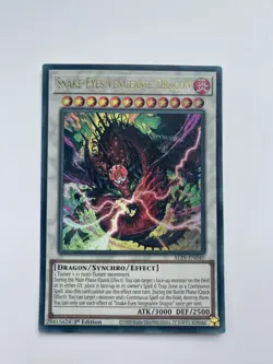 YuGiOh! Snake-Eyes Vengeance Dragon ALIN-EN040 Ultra Rare 1st Edition - Image 1