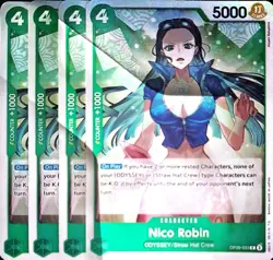 One Piece TCG - 4er Playset - OP09-033 Nico Robin C/EN/NM - Image 1