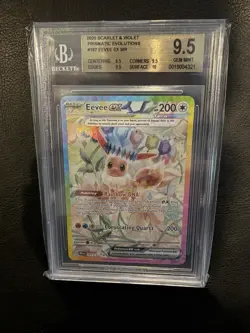 Pokemon TCG Prismatic Evolutions Eevee EX Card BGS 9.5 167/131 Gem Mint - Image 1