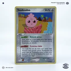 TOUDOUDOU 21/100 Gardiens de Cristal Bloc EX VF FR Carte Pokemon - Image 2