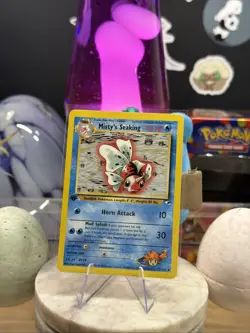 Pokemon TCG Misty's Seaking Gym Heroes Card 55/132 1st Edition LP - Image 1
