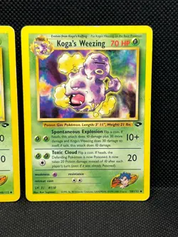 Pokemon Tcg Koga's Koffing 48/132 & Koga's Weezing 50/132 Gym Challenge Non Holo - Image 3