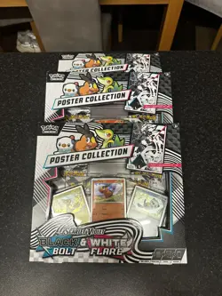 Pokemon TCG Scarlet & Violet Black Bolt & White Flare Unova Poster Collection - Image 2