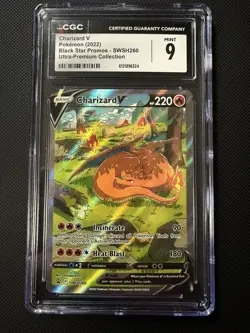 CGC 9 MINT Charizard V SWSH260 Black Star PROMO Ultra Premium UPC Pokemon - Image 1