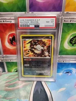 Heatran 30/146 Reverse Holo Rare Legends Awakened Pokemon Card Psa 8 NM/MT - Image 1