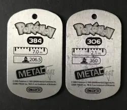 10 X Pokemon Metal Tags Tag Bundle Rayquaza Aggron Mr Mime Ivysaur Bagon - Image 5