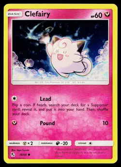 Clefairy 38/68 Common Hidden Fates Pokemon Near Mint - Image 1