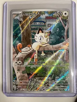 Meowth 106/094 Illustration Rare - Phantasmal Flames Pokemon TCG -NM - Image 3