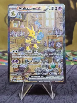 Pokemon TCG Alakazam ex 201/165 Sv: 151 Special Illustration Rare Holo LP - Image 1