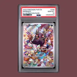2023 Pokemon Par EN-Paradox Rift Morpeko Illustration Rare PSA 10 #206 - Image 1