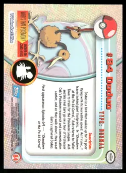 Pokemon Cards Doduo #84 Topps Trading Cards HOLO Series 2 Holo NM *2 - Image 2
