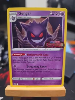 Gengar Lost Origin Stamped Pokemon Sword & Shield Holo Card 2022 SWSH241 - NM - Image 1
